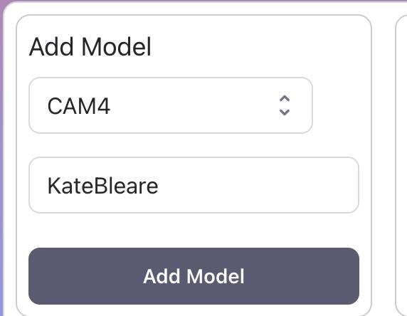 CaptureGem application interface with model username input field highlighted, showing where to paste the CAM4 model name for recording