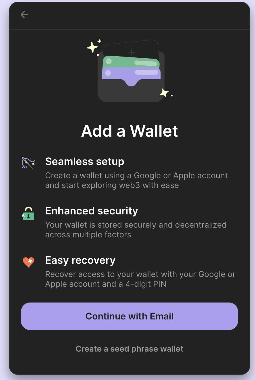 Create Wallet