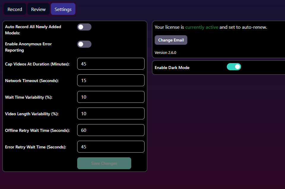Dark Mode support added