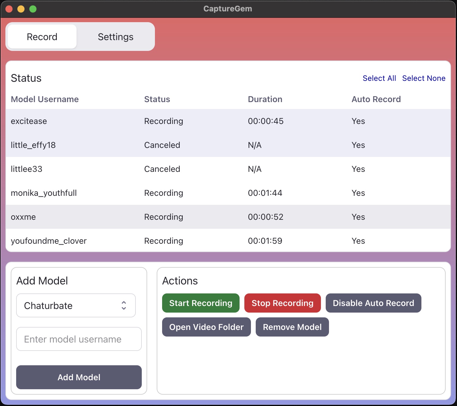 CaptureGem Screenshot version 2.3.1